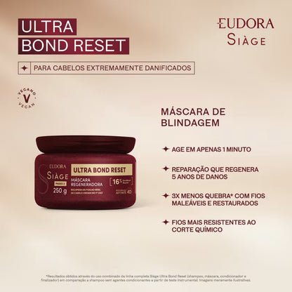 Máscara Capilar Regeneradora Siàge Ultra Bond Reset 250g - Eudora