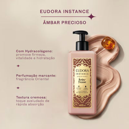 Creme Hidratante Desodorante Corporal Instance Âmbar Precioso 400ml