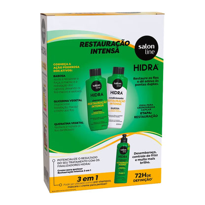 Kit Hidra babosa Restaura e Define Cachos e Crespos Salon Line