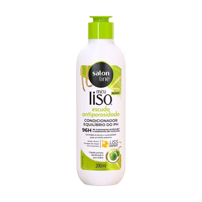 Kit Shampoo 300ml + Condicionador 200ml Meu Liso Escudo Antiporosidade