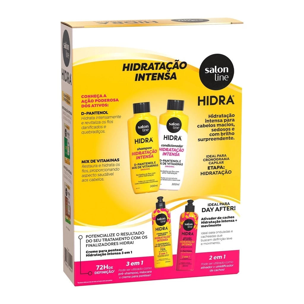 Kit Shampoo e Condicionador Hidra D-Pantenol e Mix de Vitaminas Salon Line 300ml