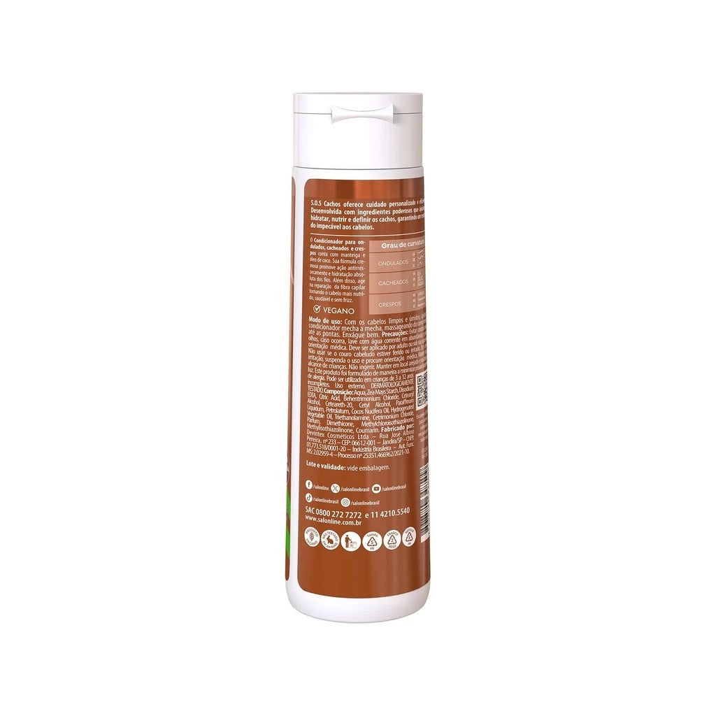 Kit Shampoo e Condicionador SOS Cachos Coco 300ml Salon Line
