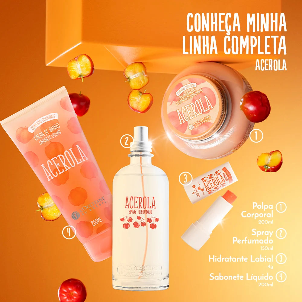 Polpa Corporal Desodorante Hidratante Acerola 200ml
