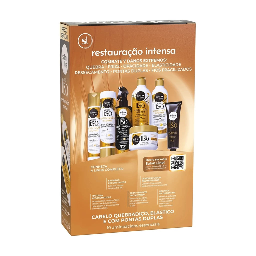 Kit Shampoo 300ml + Condicionador 200ml Meu Liso Restauração Intensa