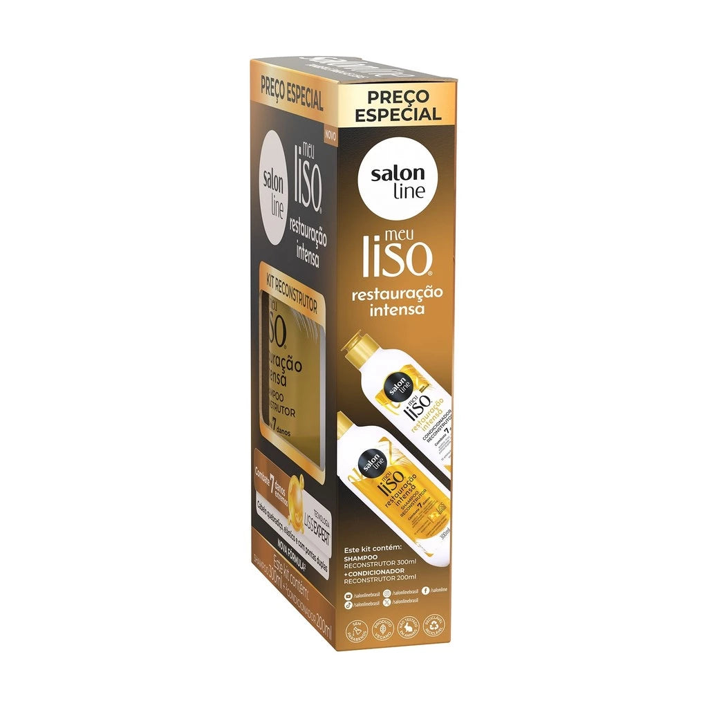 Kit Shampoo 300ml + Condicionador 200ml Meu Liso Restauração Intensa